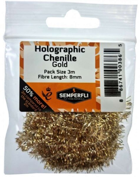 Metallic Tinsel Chenille 8mm Medium - Arbor Anglers