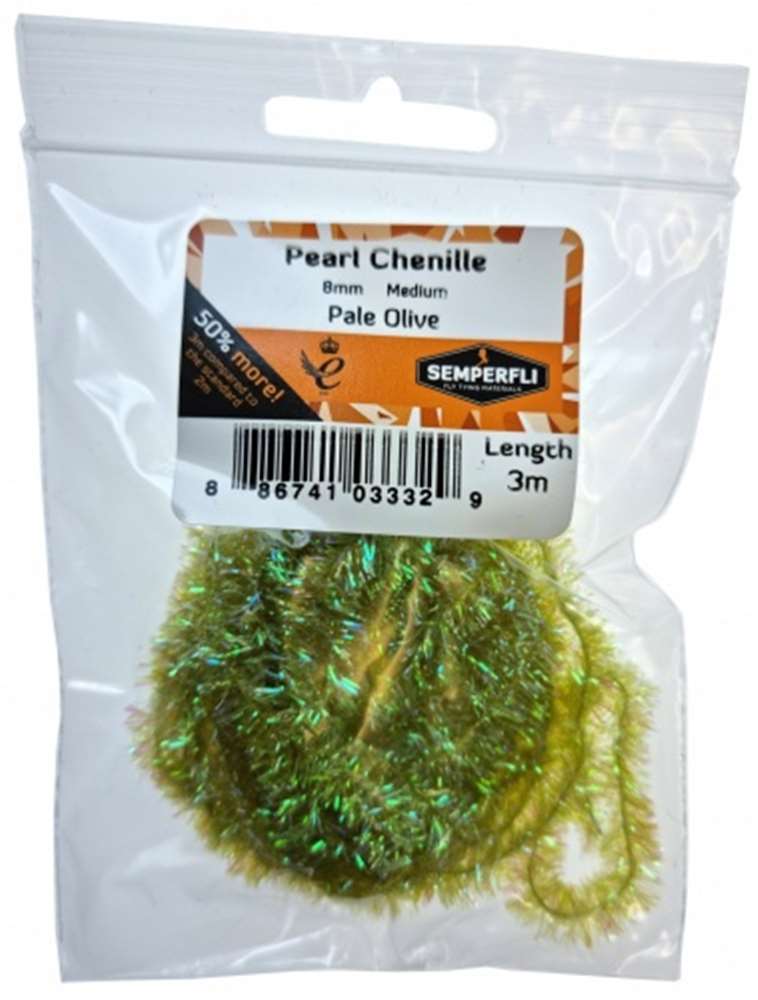 Pearl Chenille 8mm Medium - Arbor Anglers