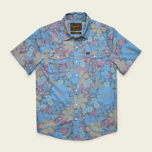 HB - H Bar B Snapshirt : Flower Power : Blues